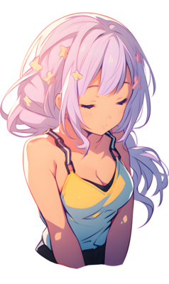 AI GENERATED - Sticker - Smiling Anime Girl 24212227 PNG