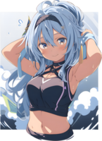 ai generato - etichetta - anime acqua ragazza png