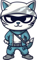 ai generiert - - Aufkleber - - cool Dieb Katze png