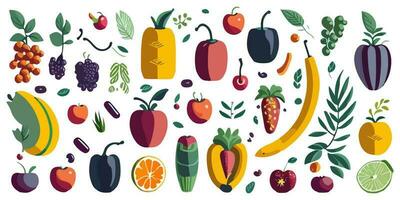vector Arte representando un sereno y lozano Fruta jardín