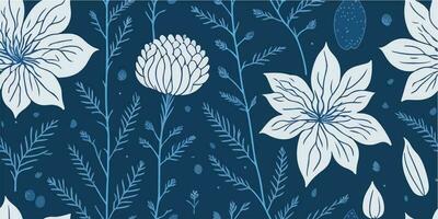 Romantic Whispers, Sentimental Vector Illustration of Romantic Flower Patterns