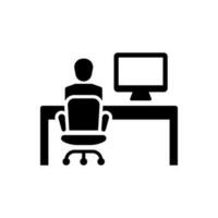 Office Working Icon vector