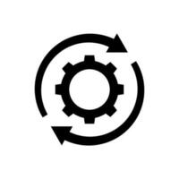 Simple illustration of a setting icon vector