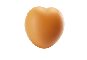 Heart shaped egg on transparent background, created with png