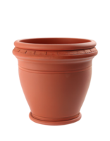 Decorative terracotta pot on transparent background, created with png