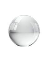 Glass ball on transparent background, created with png