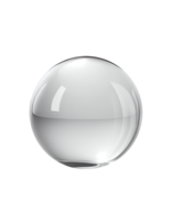 Glass ball on transparent background, created with png