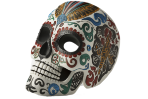 Mexican mask of death isolated on transparent background, created with png