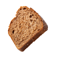 Slice of fresh rye bread, isolated on transparent background, created with png