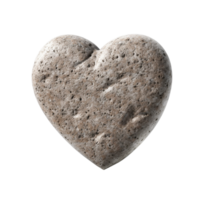 Heart of stone on transparent background, created with png