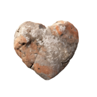 Heart of stone on transparent background, created with png