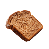 Slice of fresh rye bread, isolated on transparent background, created with png