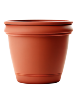 Decorative terracotta pot on transparent background, created with png