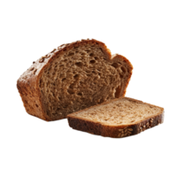fatia do fresco centeio pão, isolado em transparente fundo, criada com generativo ai png