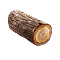 Wooden log as firewood isolated on a transparent background, created with png