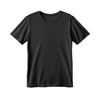 Black T shirt mockup on transparent background, created with png