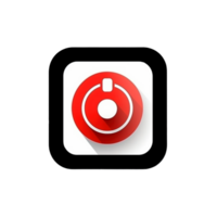 Squared icon with round edges for fitness app, created with png