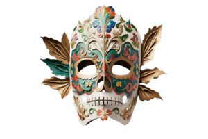 Mexican mask of death isolated on transparent background, created with png