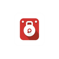 Squared icon with round edges for fitness app, created with png