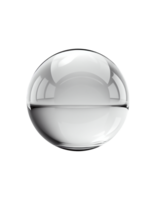 Glass ball on transparent background, created with png