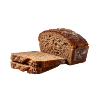 Slice of fresh rye bread, isolated on transparent background, created with png