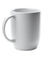 White coffee mug on transparent background, created with png