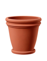 Decorative terracotta pot on transparent background, created with png