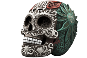 Mexican mask of death isolated on transparent background, created with png