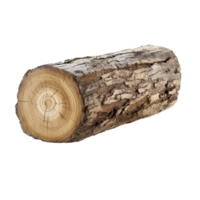 Wooden log as firewood isolated on a transparent background, created with png