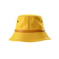amarillo Cubeta sombrero aislado en transparente fondo, creado con generativo ai png