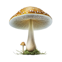 Mushroom on transparent background, created with png