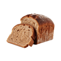 Slice of fresh rye bread, isolated on transparent background, created with png