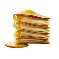 apilar de crepes aislado en transparente fondo, creado con generativo ai png