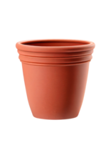 Decorative terracotta pot on transparent background, created with png