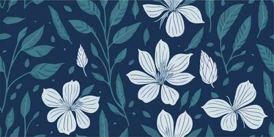 Vintage Nostalgia, Retro Vector Illustration of Floral Patterns