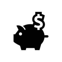 Money savings icon vector