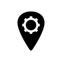 Location setting icon vector