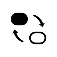 Simple illustration of a exchange icon vector