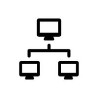 Computer network sharing icon vector