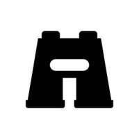 Binocular, vision icon vector