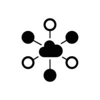 Cloud network icon vector