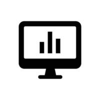 Online graphic report icon vector