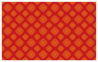Gold and Red Seamless Circle Pattern Background png