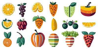 Vector Art of a Picnic Scene with an Array of Delicious Fruits