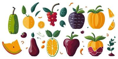 Vector Art Displaying a Colorful and Healthy Fruit Salad