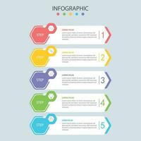 Infographic vector, graph. presentation. Business concepts, parts, steps, processes. Visualization of infographic data. Startup template. - Vector