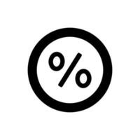 Percentage sign icon vector