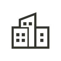 Simple illustration of a building icon vector