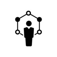 Business network icon vector