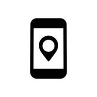 Mobile location icon vector
